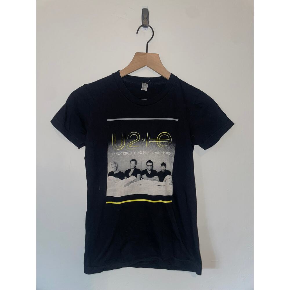Womens U2 Tour Shirt IE Innoccence + Experience Black Concert Tee M 2015 Medium